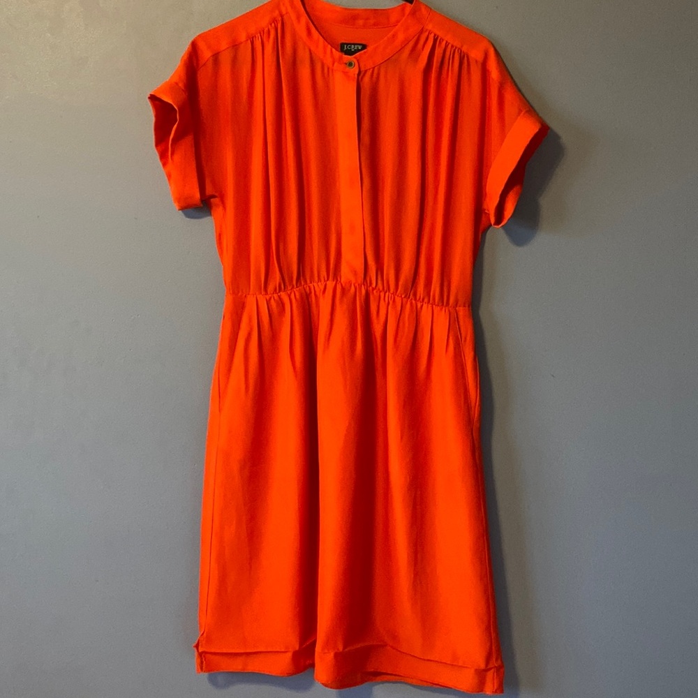 Orange J. crew dress